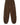 Brown casual pants with elastic cuffs and embroidered logo