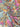 Colorful floral and abstract patterned fabric swatch