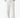 Front view of white cotton-linen men’s lounge pants with drawstring and pockets on plain background