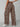 Leopard print pants, back view