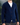 Man wearing navy blue button-down v-neck cotton cardigan over white shirt with sleeves down
