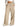 Beige wide-leg pants for women, front view