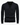 Black button-down v-neck cotton cardigan over white shirt with sleeves down 