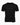 Black cotton-blend t-shirt featuring subtle geometric embroidery, frontview