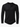Black long-sleeve henley shirt on a white background