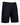 Black men’s cotton chino shorts with button closure, elastic side waistband, and front pockets on a clean background