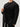 Black notched long sleeve top with refined silhouette and cuff detail
