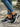 Black sneakers with rhinestone details