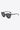 Black sunglasses with dark lenses on a white background