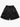 Black utility-style cargo shorts for men with elastic waistband, integrated belt, and deep flap pockets