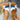 Blue and white sandals, front view