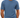 Blue textured round-neck men’s short-sleeve poly-spandex T-shirt, front view