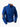 Blue zip-up sweatshirt with high collar and clean silhouette, shown on mannequin
