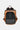 Brown and black backpack on a white background