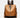 Brown backpack with black accents on a white background