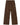 Brown casual pants with elastic cuffs and embroidered logo