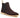 Brown suede Chelsea boot with a beige sole on a white background