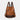 Brown textured backpack on a white background
