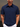 Two-tone navy short sleeve shirt with contrast collar and button front