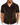Coffee brown camp-collar men’s short-sleeve button-down shirt, front view