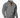 Dark grey ribbed sweatshirt with soft tan collar and subtle button design