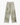 Front view of beige drawstring pants with wide leg and faded wash