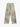 Front view of beige drawstring pants with wide leg and faded wash