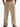 Front view of beige linen-blend men’s pants with side buttons and elasticated waist