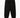Front view of black cargo joggers with zip pockets and belt detail