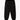 Front view of black cargo joggers with zip pockets and belt detail