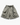 Gray khaki men’s cargo shorts with oversized flap pockets and adjustable waist belt, designed for casual summer wear