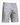 Gray men’s cotton chino shorts with button closure, elastic side waistband, and front pockets on a clean background