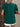 Green blouse with ruffled sleeves worn by a person against a neutral wall