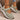 Green casual shoes with white soles, side view