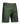 Green men’s cotton chino shorts with button closure, elastic side waistband, and front pockets on a clean background