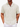 Ivory shirt with vertical texture, short sleeves, and a pointed collar