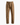 Khaki straight leg drawstring pants with elastic waist and pockets, laid flat on white background