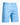 Light blue men’s cotton chino shorts with button closure, elastic side waistband, and front pockets on a clean background