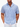 Light blue striped short sleeve shirt with collar and button-down front