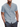 Light steel blue short sleeve shirt with buttons and fitted cut