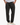 Man wearing black textured drawstring pants with relaxed fit and hands in pockets, paired with white sneakers 