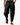 Man wearing loose black drawstring pants with side pockets and sandals while walking on white background