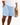 Man wearing sky blue drawstring shorts with pockets, casual summer outfit