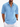 Man wearing sky blue linen-style long sleeve shirt with button collar