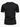 Men’s black button t-shirt – back view with straight cut