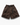 Men’s relaxed-fit cargo shorts in coffee brown, featuring side pockets and an elastic waistband with black webbing belt