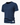 Navy Blue waffle-knit men's cotton crewneck t-shirt, side view
