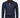Navy blue men’s long sleeve polo shirt with button placket, chest pocket, and slim fit on a clean background