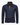 Navy blue men’s long sleeve polo shirt with button placket, chest pocket, and slim fit on a clean background