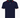 Navy short-sleeve polo shirt with red and green contrast collar and sleeve cuffs, button placket front on white background